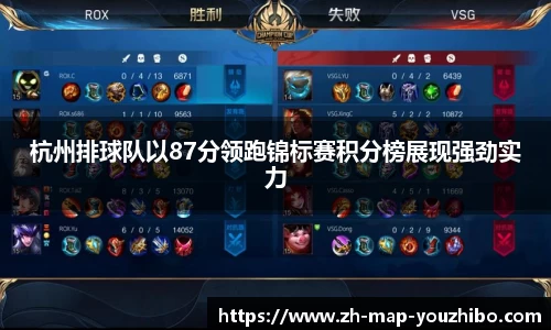 杭州排球队以87分领跑锦标赛积分榜展现强劲实力